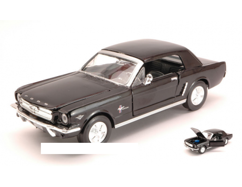 Motormax MTM73273BK FORD MUSTANG HT 1964 BLACK 1:24 Modellino