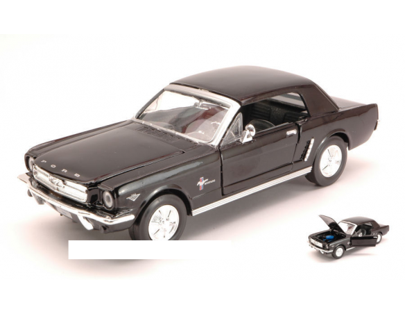 Motormax MTM73273BK FORD MUSTANG HT 1964 BLACK 1:24 Modellino