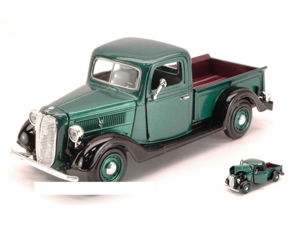 Motormax MTM73233MG FORD PICK UP 1937 METALLIC GREEN 1:24 Modellino