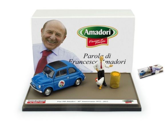Brumm BMS1052 FIAT 500 R POLLO AMADORI 1972-2012 ED.LIM.PCS 150 1:43 Modellino
