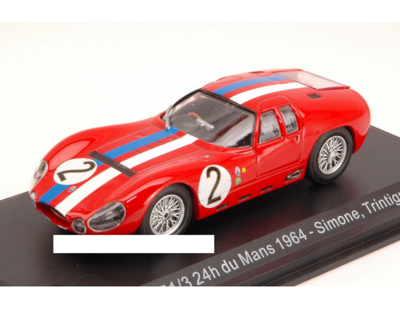 White Box WBS044 MASERATI TIPO 151/3 N.2 DNF LM 1964 A.SIMON-M.TRINTIGNANT 1:43 Modellino