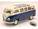 KINSMART KT7005WB VW SAMBA BUS 1962 BLUE/CREAM ROOF 1:24 Modellino