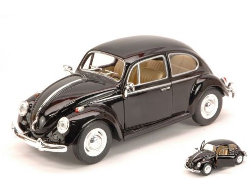 Hot Wheels KT7002WBK VW CLASSIC BEETLE 1967 BLACK 1:24 Modellino