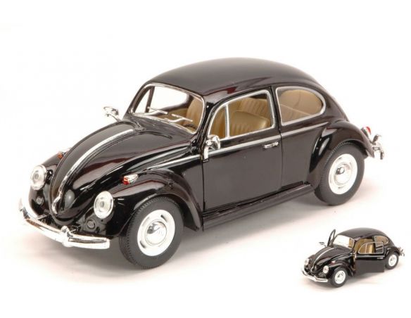 Hot Wheels KT7002WBK VW CLASSIC BEETLE 1967 BLACK 1:24 Modellino