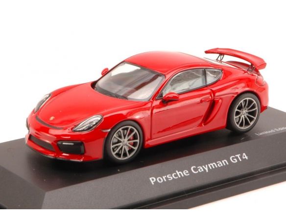Schuco SH7591 PORSCHE CAYMAN GT4 2014 RED 1:43 Modellino