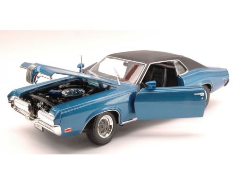 Welly WE2521BL MERCURY COUGAR XR 7 1970 BLUE 1:18 Modellino