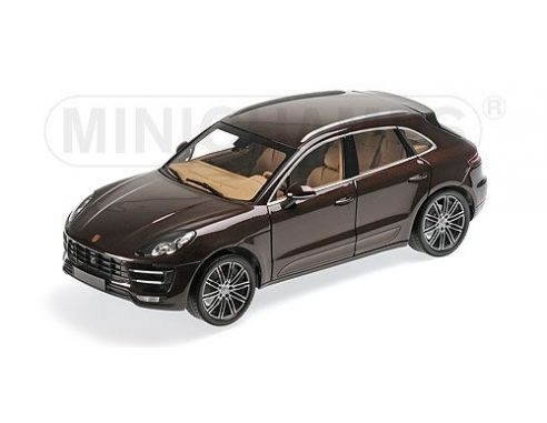 Minichamps PM110062500 PORSCHE MACAN TURBO 2013 BROWN METALLIC 1:18 Modellino