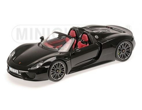 Minichamps PM110062431 PORSCHE 918 SPYDER 2013 BLACK METALLIC 1:18 Modellino