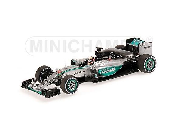 Minichamps PM417150044 MERCEDES L.HAMILTON 2015 N.44 2nd MALAYSIAN GP 1:43 Modellino