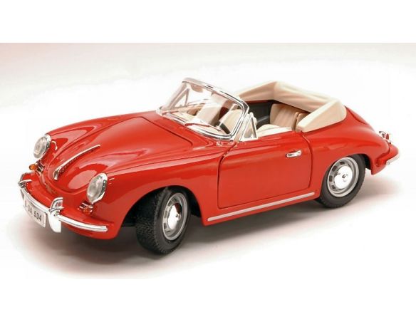 Bburago BU12025R PORSCHE 356 B CABRIO 1961 RED 1:18 Modellino