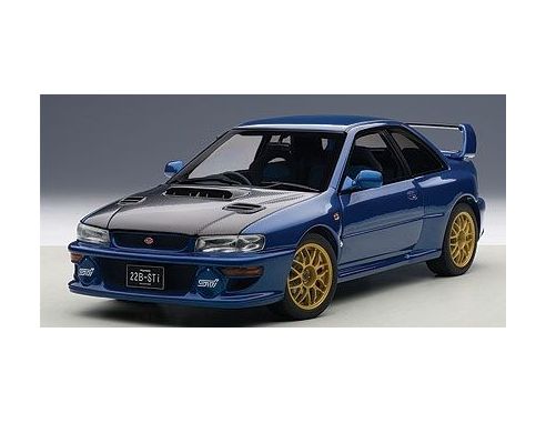 Auto Art / Gateway AA78603 SUBARU IMPREZA 22B 1998 UP-GRADED VERSION BLUE 1:18 Modellino