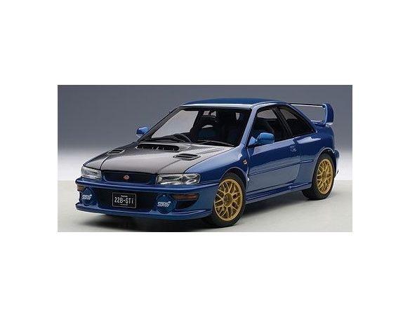 Auto Art / Gateway AA78603 SUBARU IMPREZA 22B 1998 UP-GRADED VERSION BLUE 1:18 Modellino