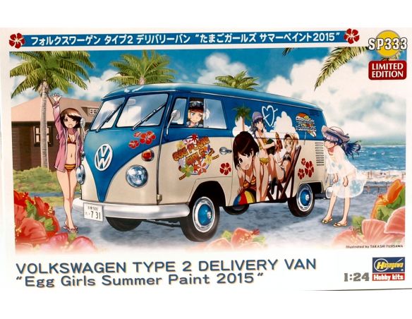 Hasegawa HGSSP333 VW TYP 2 DELIVERY VAN W/DECALS FOR THREE PLANES GIRLS KIT 1:24 Modellino