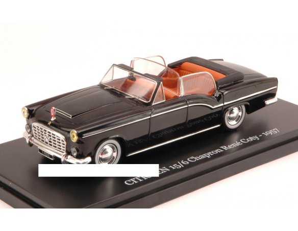 Norev NV153133 CITROEN 15/6 CHAPRON RENE' COTY 1957 BLACK 1:43 Modellino