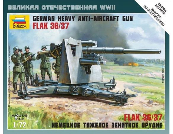 Zvezda Z6158 GERMAN 88 MM FLAK 36 KIT 1:72 Modellino