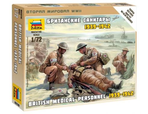 Zvezda Z6228 BRITISH MEDICAL PERSONNEL 1939-1942 KIT 1:72 Modellino