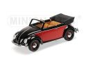 Minichamps PM107054132 VW 1200 CABRIOLET 1949 BLACK & RED 1:18 Modellino