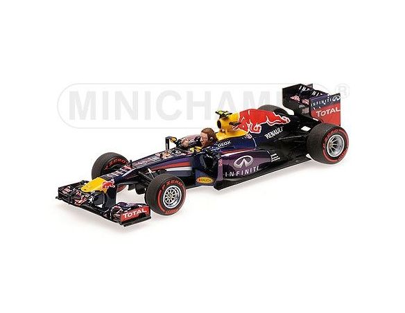 Minichamps PM410130102 RED BULL RB9 M.WEBBER 2013 N.2 2nd BRAZIL GP LAST F1 RACE 1:43 Modellino