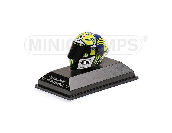 MINICHAMPS 398130086 CASCO HELMET AGV VALENTINO ROSSI TEST VALENCIA MOTOGP 2013 Modellino