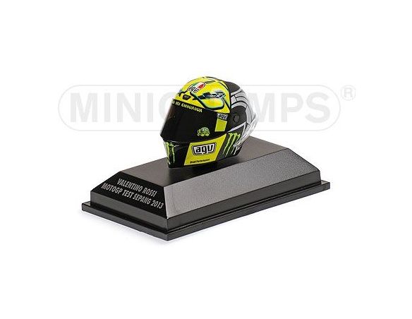 MINICHAMPS 398130076 CASCO HELMET AGV VALENTINO ROSSI TEST SEPANG MOTOGP 2013 Modellino