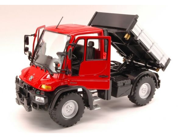 Welly WE2098 MERCEDES UNIMOG U400 2000 RED 1:24 Modellino
