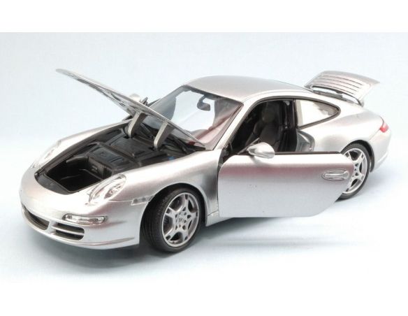 Welly WE8004 PORSCHE 911 (997) CARRERA S COUPE' 2006 SILVER 1:18 Modellino