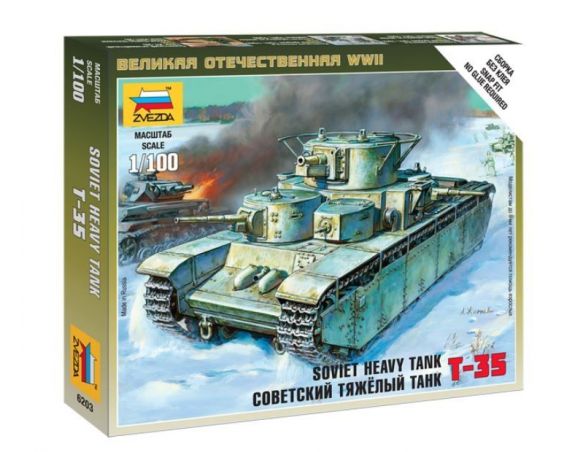 Zvezda Z6203 SOVIET TANK T-35 KIT 1:100 Modellino