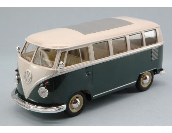 Welly WE22095GR VW BUS 1962 GREEN/WHITE 1:24 Modellino