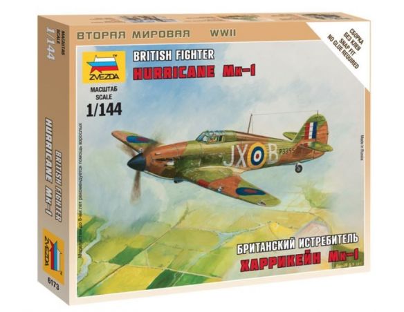 Zvezda Z6173 BRITISH FIGHTER HURRICANE MK-1 KIT 1:72 Modellino