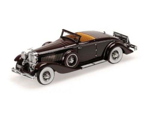 MINICHAMPS 437150331 DUESENBERG SJN SUPERCHARGED CONVERTIBLE COUPE 1936 DARK RED Modellino