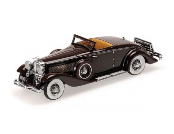 MINICHAMPS 437150331 DUESENBERG SJN SUPERCHARGED CONVERTIBLE COUPE 1936 DARK RED Modellino