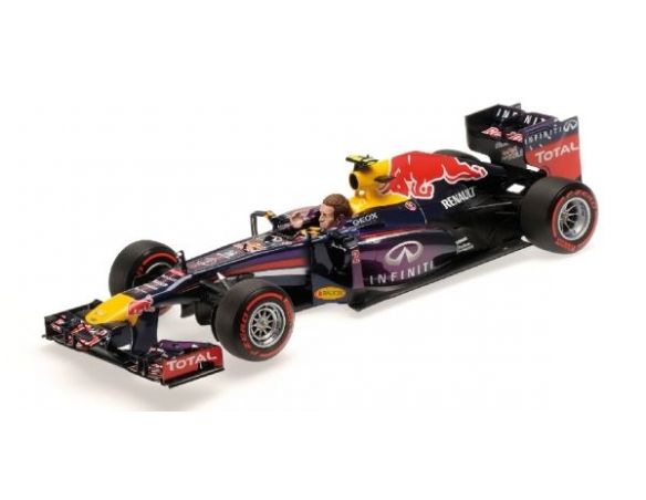 Minichamps PM110130102 RED BULL M.WEBBER 2013 N.2 2nd BRAZIL GP W/FIGURE 1:18 Modellino