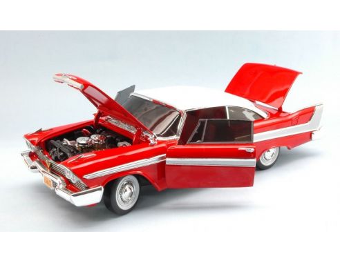 Auto World AWSS102 PLYMOUTH FURY 1958 CHRISTINE LA MACCHINA INFERNALE TINTED WINDOWS 1:18 Modellino