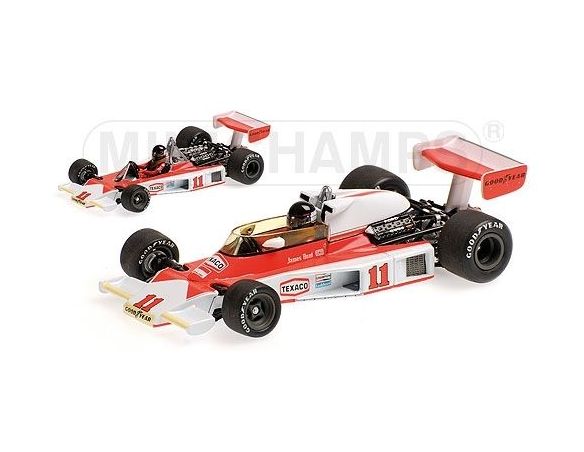 Minichamps PM530764321 MC LAREN FORD M23 J.HUNT 1976 WORLD CHAMPION 1:43 Modellino
