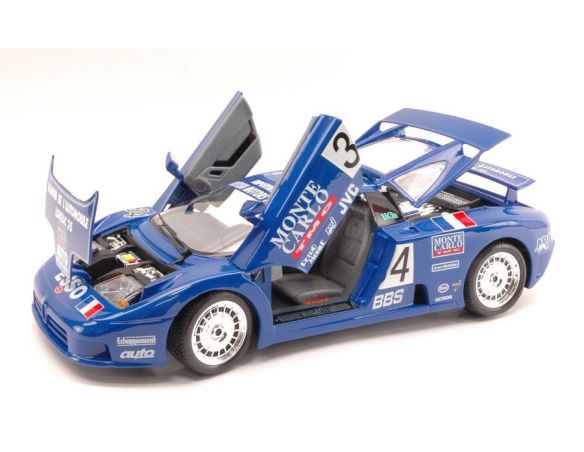 BBURAGO BU11039 BUGATTI EB110 N.34 24th (ACCIDENT) LM 1994 CUDINI-HELARY-BOUILLON 1:18 Modellino