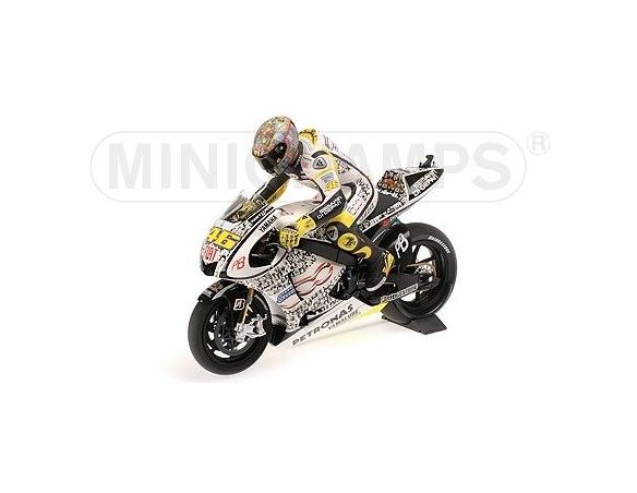 MINICHAMPS 122103346 YAMAHA YZR-M1 VALENTINO ROSSI CON PILOTA LAGUNA SECA MOTOGP 2010 LIMITED EDITION 555 PEZZI Modellino