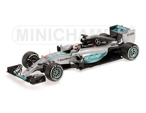 MINICHAMPS 110150044 MERCEDES AMG W06 HYBRID LEWIS HAMILTON WINNER AUSTRALIAN GP WORLD CHAMPION F1 2015 Modellino