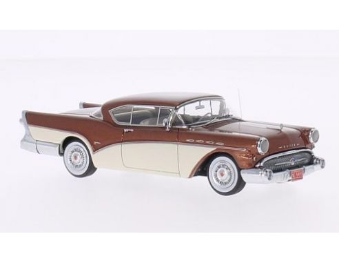 Neo Scale Models NEO45805 BUICK ROADMASTER HARDTOP COUPE' 1957 BRONCE/WHITE 1:43 Modellino