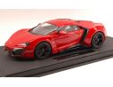 TopMarques TOP30AS LYKAN HYPERSPORT 2014 ROYAL RED WITH ACRILIC COVER AND LEATHER BASE 1:18 Modellino