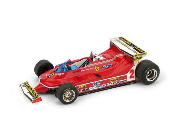 Brumm BM0577 FERRARI 312 T5 G.VILLENEUVE 1980 N.2 5th MONACO GP 1:43 Modellino