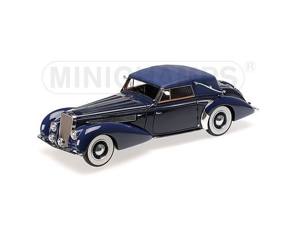 MINICHAMPS 107115132 DELAGE D8-120 CABRIOLET 1939 DARK BLUE & BLUE Modellino