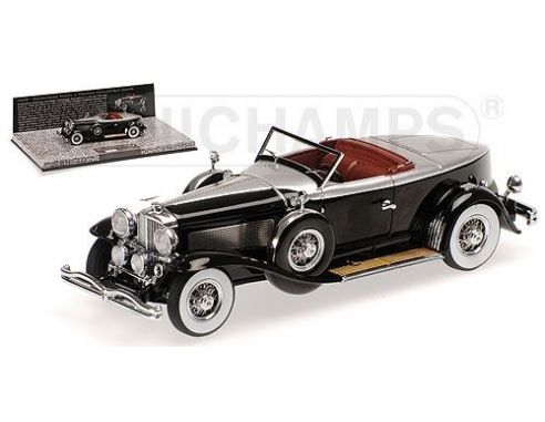 MINICHAMPS 437150431 DUESENBERG MODEL J TORPEDO CONVERTIBLE COUPE’ 1929 BLACK Modellino