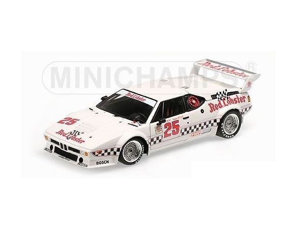 MINICHAMPS 180812925 BMW M1 RED LOBSTER COWART MILLER WINNER GTO CLASS LA TIME GP 1981 Modellino