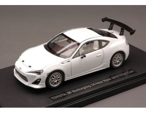 Ebbro EB44893 TOYOTA 86 NURBURGRING 2012 TEST CAR WHITE 1:43 Modellino