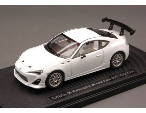Ebbro EB44893 TOYOTA 86 NURBURGRING 2012 TEST CAR WHITE 1:43 Modellino