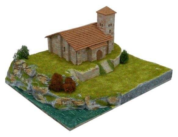 Aedes Ars ADS1107 CHIESA ROMANICA DE SANTA CECILIA SPAIN SEC.XII PCS 1400 KIT 1:150 Modellino