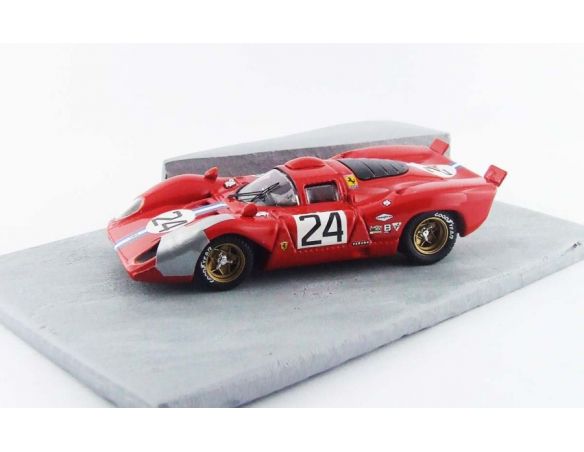 Best Model BT9609 FERRARI 312 P COUPE' N.24 4th DAYTONA 1970 PARKES-POSEY DIORAMA 1:43 Modellino