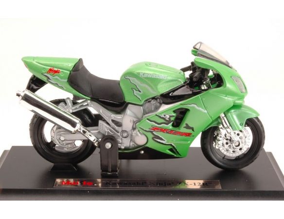 Maisto MI332G KAWASAKI NINJA ZX-12R GREEN 1:18 Modellino