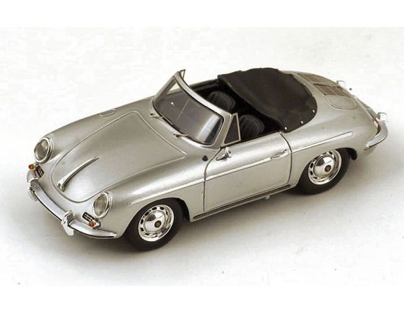 Spark Model S4462 PORSCHE 356 CARRERA 2 CABRIOLET 1962 SILVER 1:43 Modellino