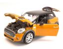 Welly WE8050OR NEW MINI HATCH 2015 ORANGE W/BLACK ROOF 1:18 Modellino